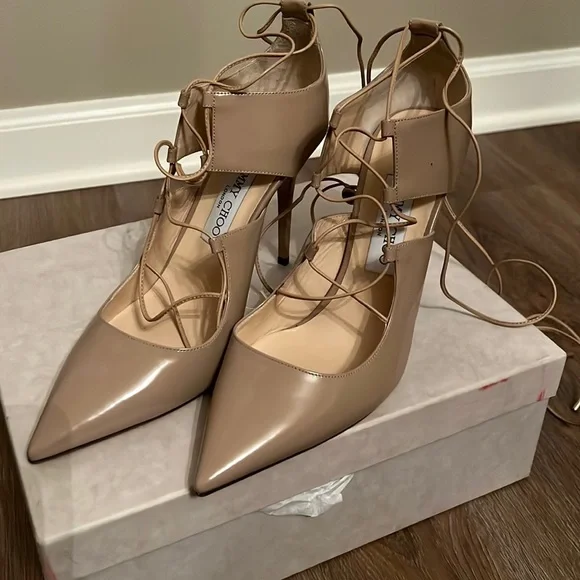 NEW jimmy choo hoops tie up heel - Picture 2 of 4